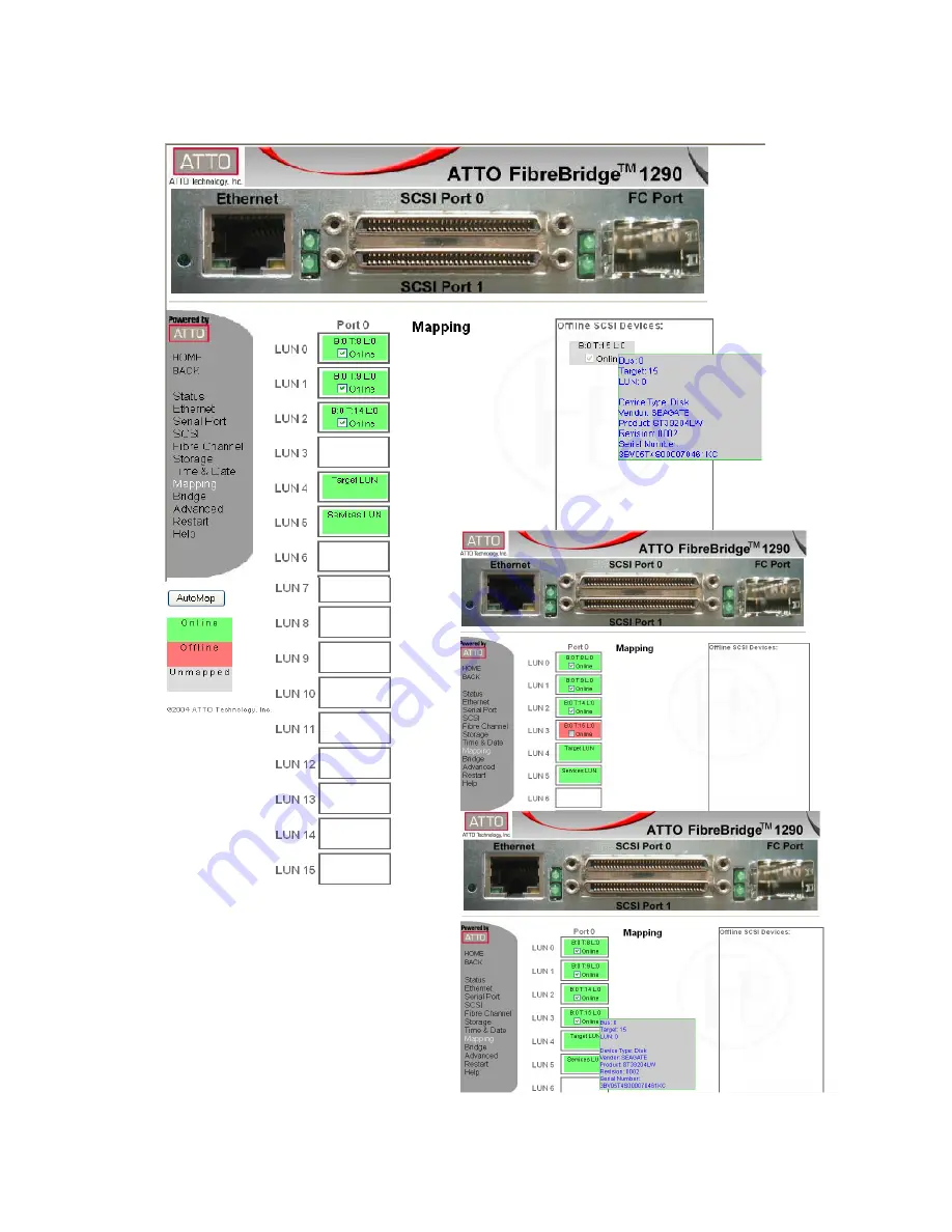 ATTO Technology ATTO FibreBridge 2350C Installation And Operation Manual Download Page 79