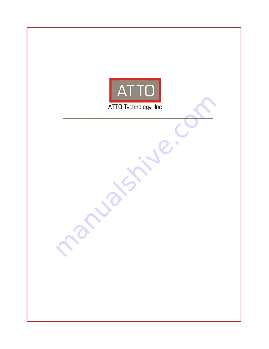 ATTO Technology ExpressSAS H1208 HBA Installation And Operation Manual Download Page 1