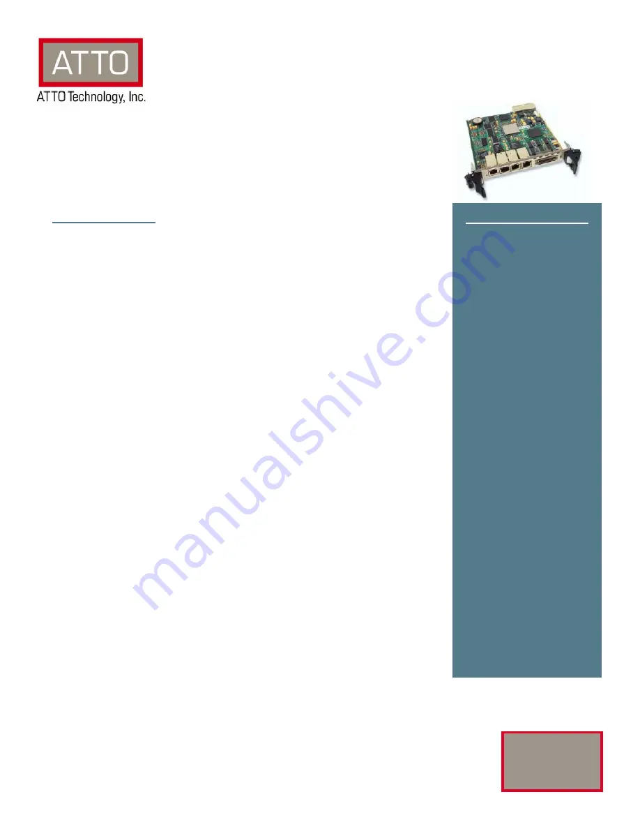 ATTO Technology iSCSI Bridge 2600C Specification Sheet Download Page 1