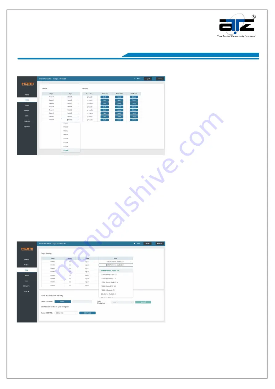 ATZ HDMI-V2-88DA Manual Download Page 10