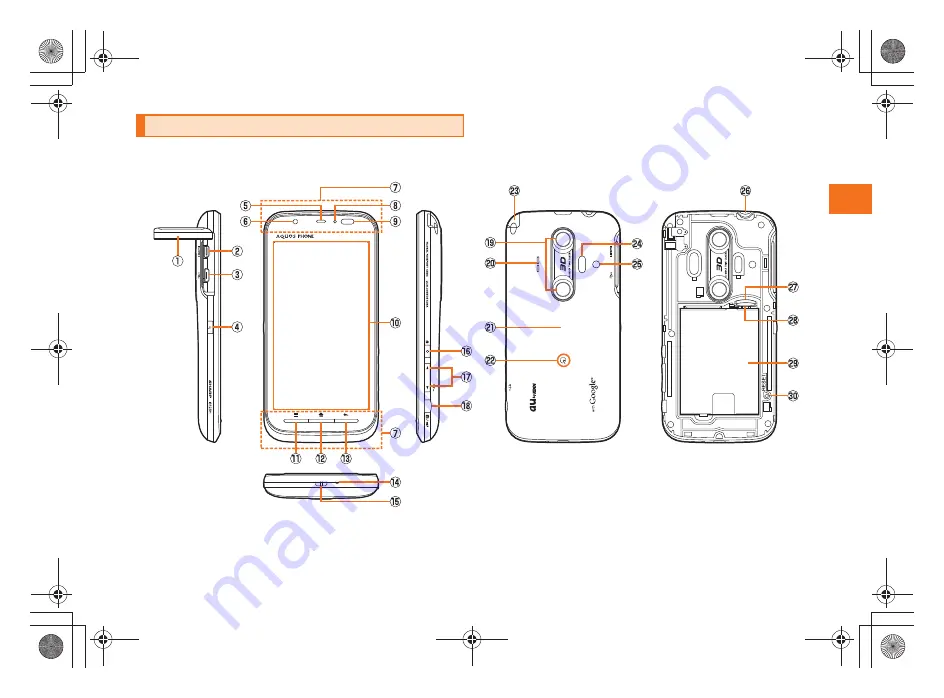 AU AQUOS PHONE IS12SH Basic Manual Download Page 9