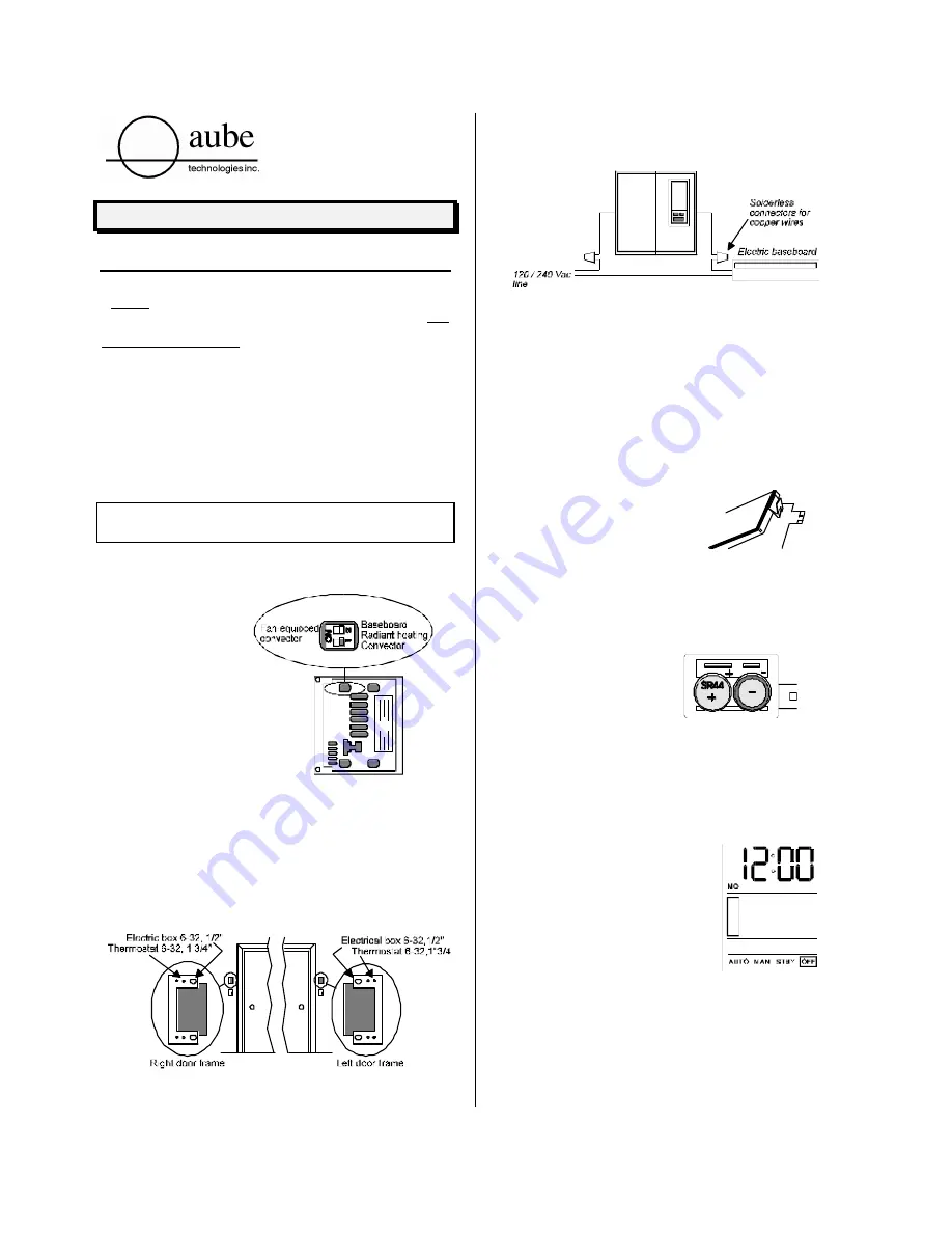 Aube Technologies TH101A Скачать руководство пользователя страница 1