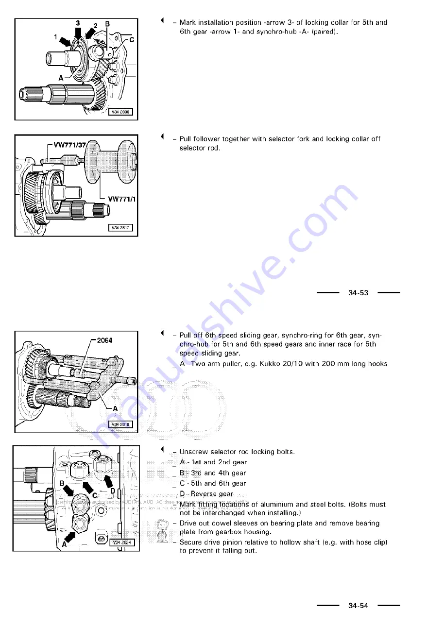 Audi 100 1983 Workshop Manual Download Page 342