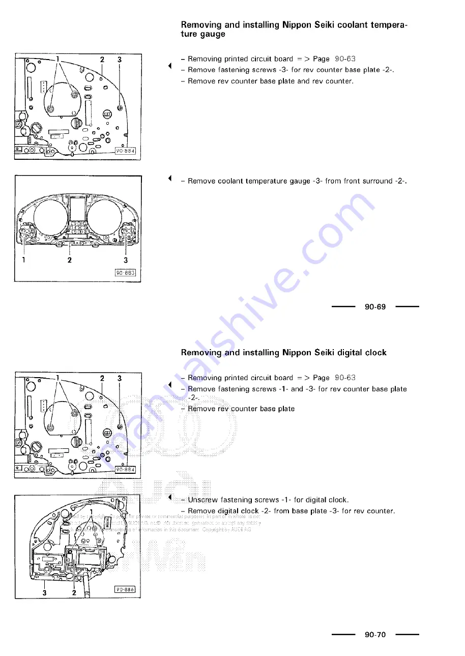 Audi 100 1983 Workshop Manual Download Page 538