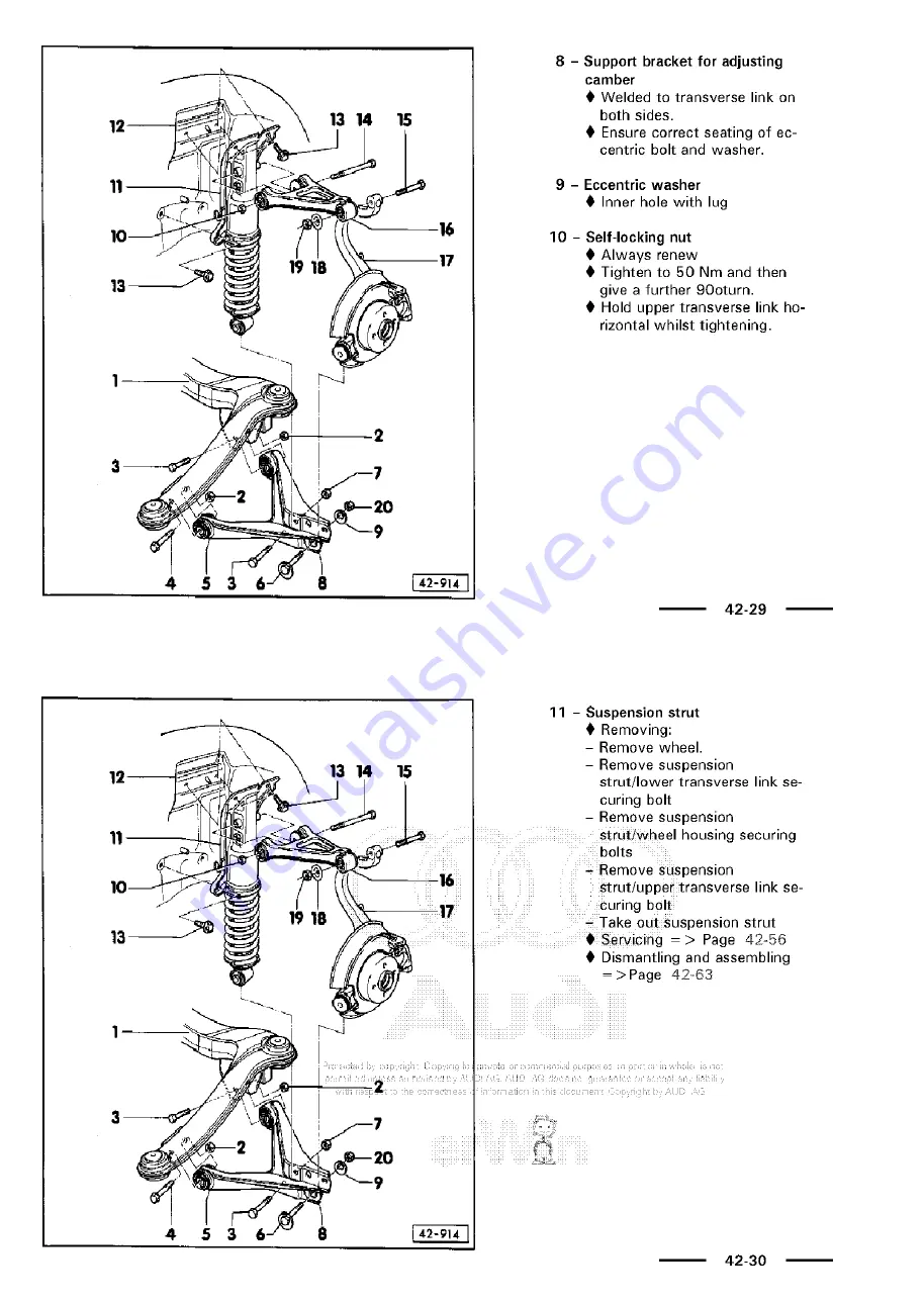 Audi 100 1983 Workshop Manual Download Page 733