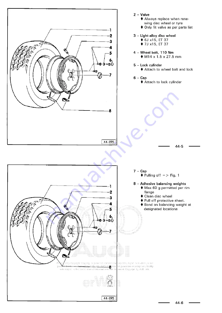 Audi 100 1983 Workshop Manual Download Page 755