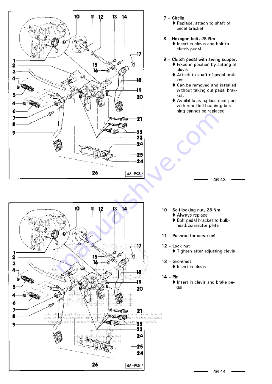 Audi 100 1983 Workshop Manual Download Page 797