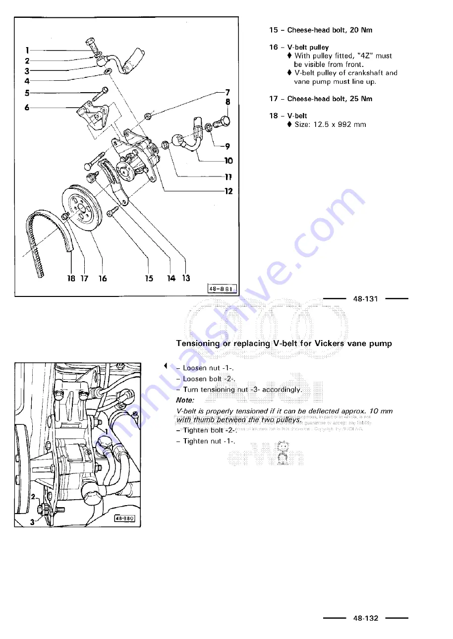 Audi 100 1983 Workshop Manual Download Page 908