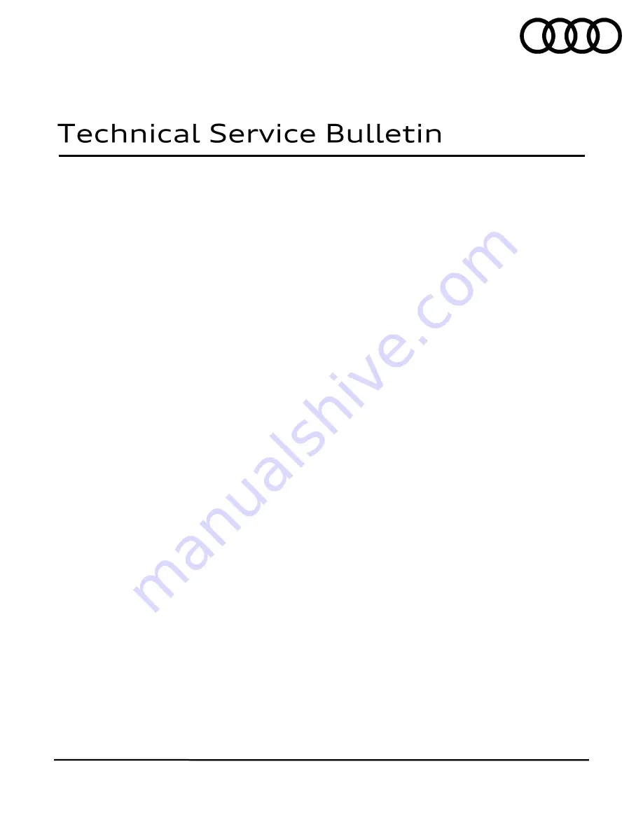 Audi Q3 2015 - 2019 Technical Service Bulletin Download Page 12