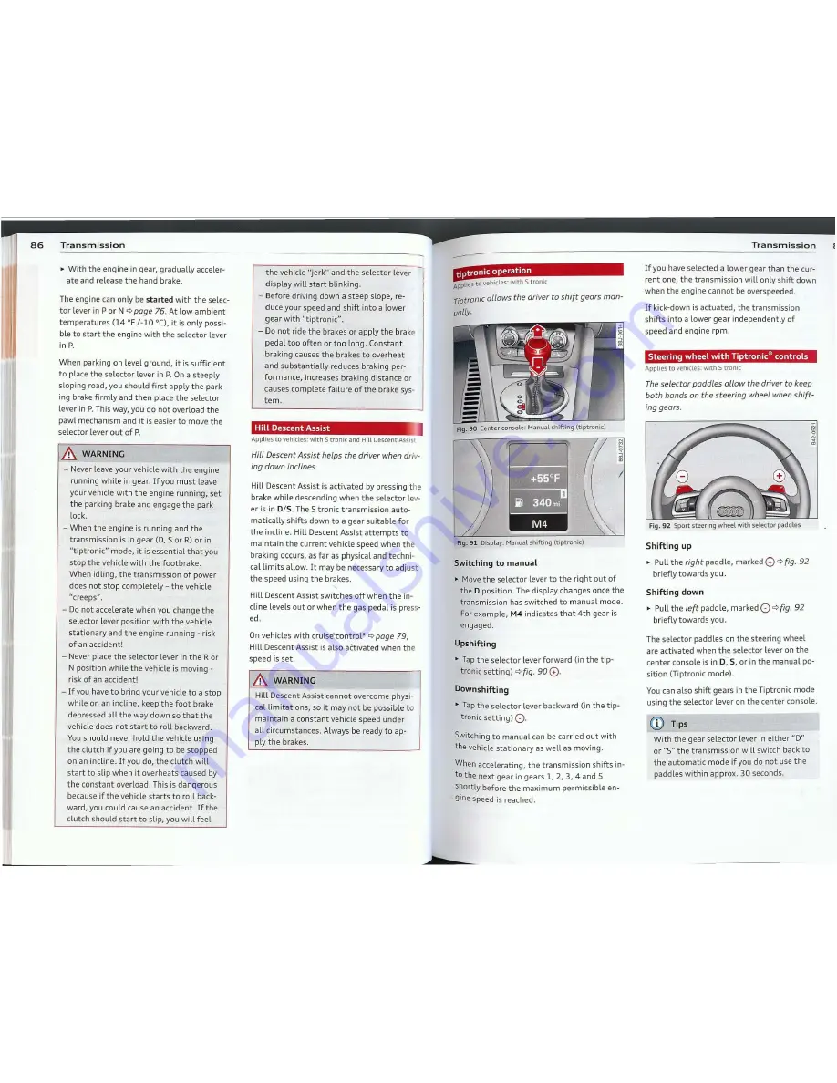 Audi TT 2012 Owner'S Manual Download Page 45