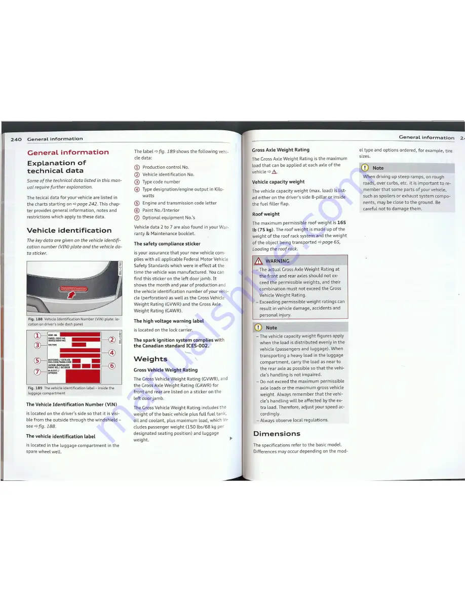 Audi TT 2012 Owner'S Manual Download Page 122