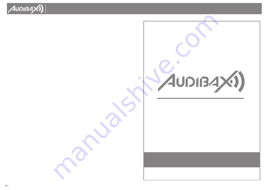 Audibax Roma 80 Go User Manual Download Page 1