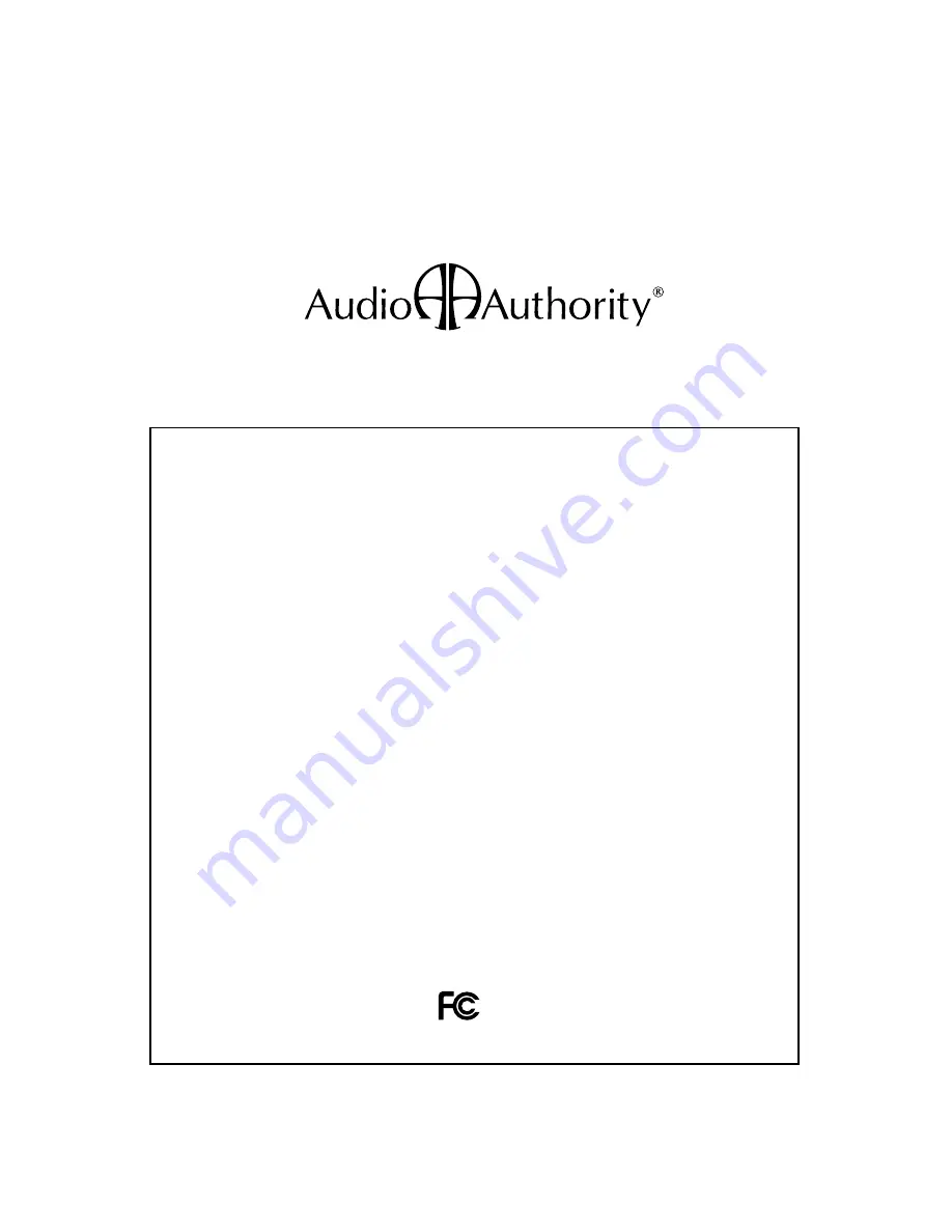 Audio Authority 1180R User Manual Download Page 2