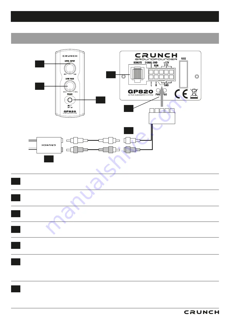 Audio Design Crunch Groundpounder GP820 Скачать руководство пользователя страница 6