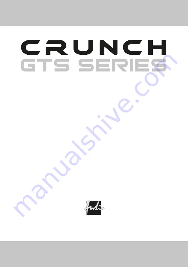 Audio Design CRUNCH GTS Series Installation Notes Download Page 8