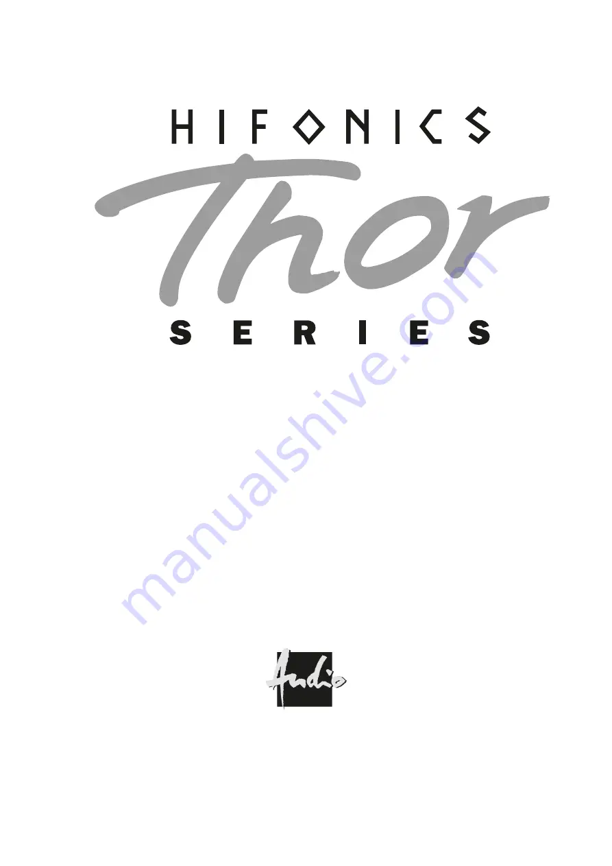 Audio Design Hifonics Thor Series Скачать руководство пользователя страница 36