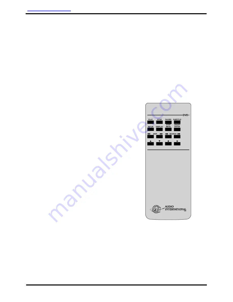 Audio international DVD-201-01-1 Installation And Operation Manual Download Page 19