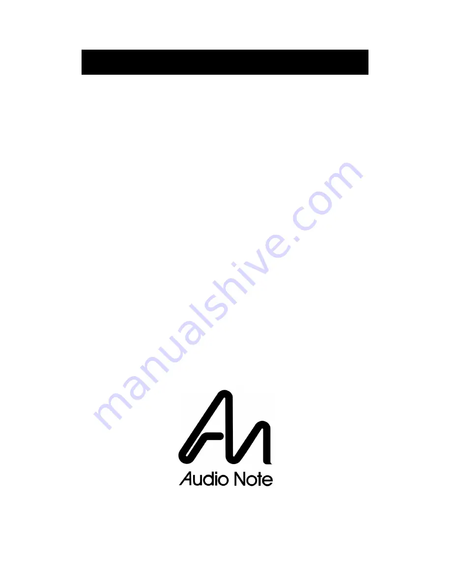 Audio Note DAC4.1x Balanced Owner'S Information Download Page 5