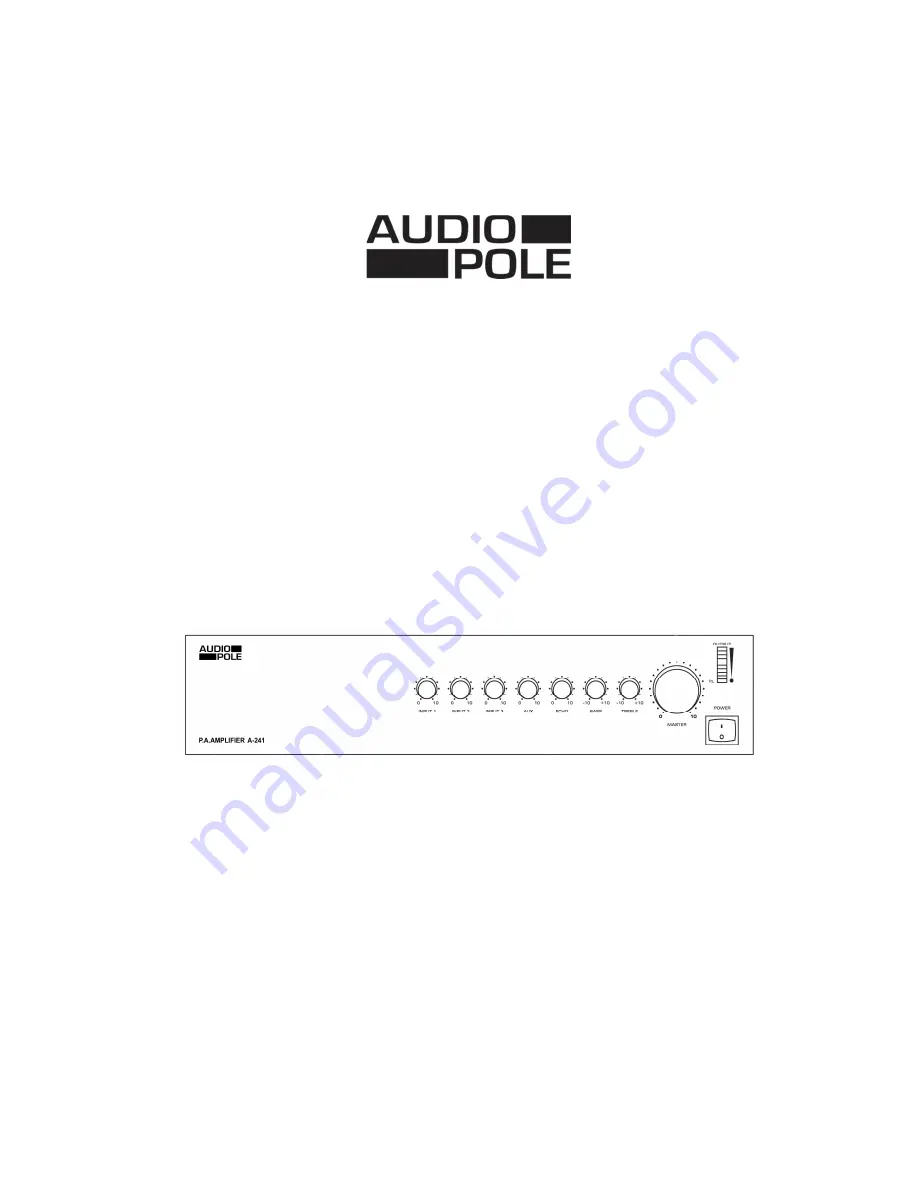 Audio Pole A 241 Скачать руководство пользователя страница 1