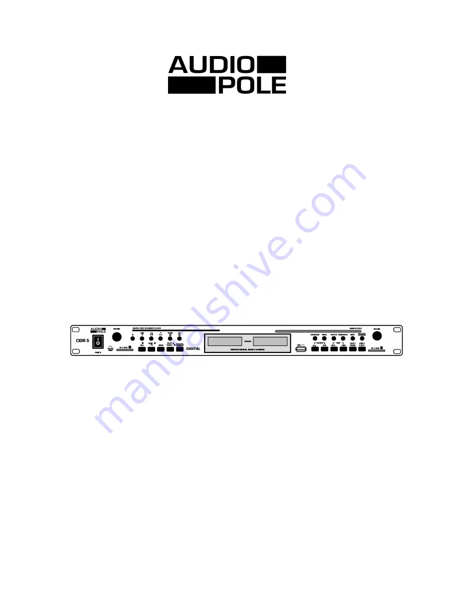 Audio Pole CDR 5 Скачать руководство пользователя страница 1