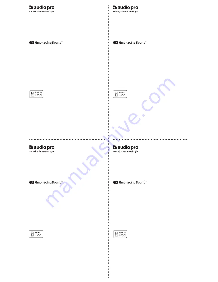 Audio Pro PORTO P-101 Owner'S Manual Download Page 40