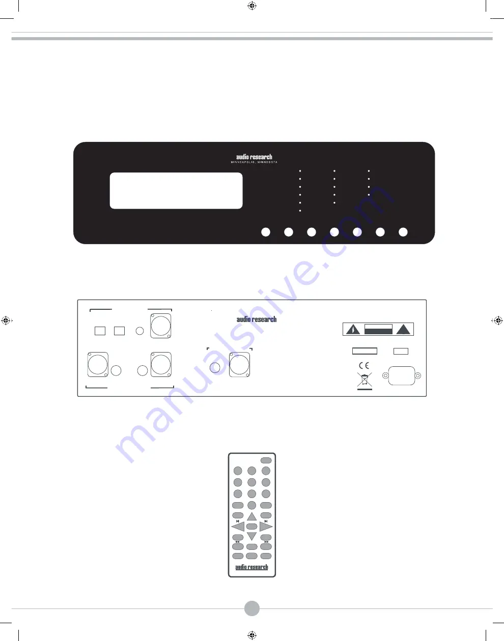 Audio Research CD9SE Manual Download Page 6