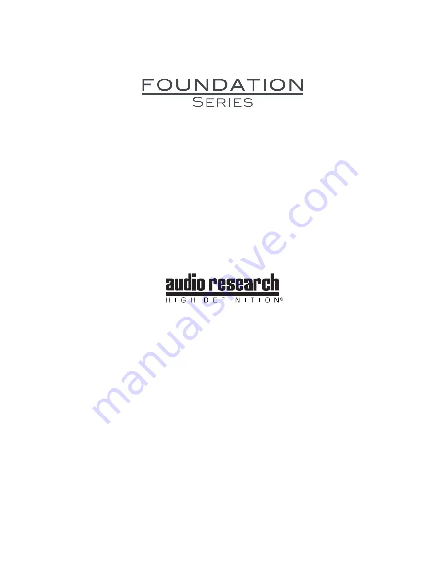 Audio Research VT80 User Manual Download Page 18