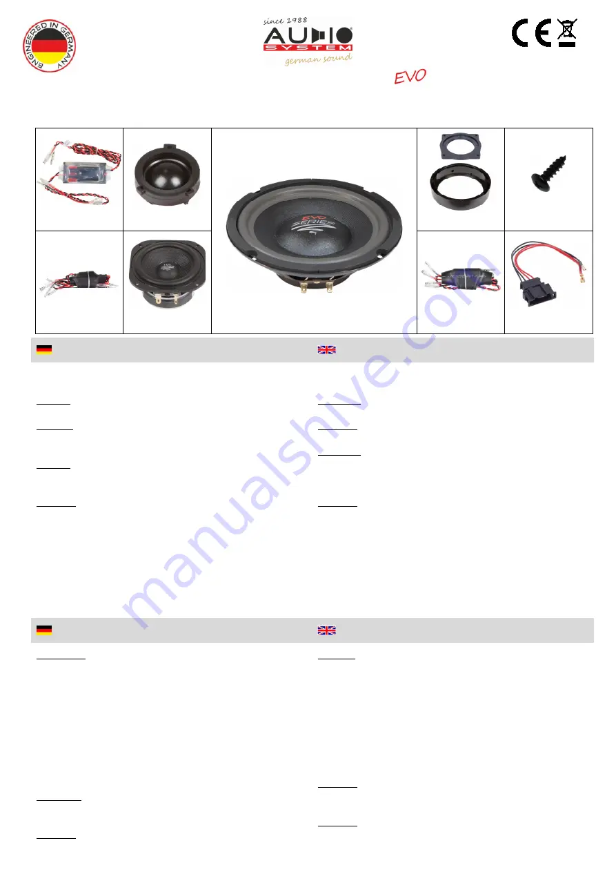 Audio System MFIT VW GOLF 5 EVO Manual Download Page 1