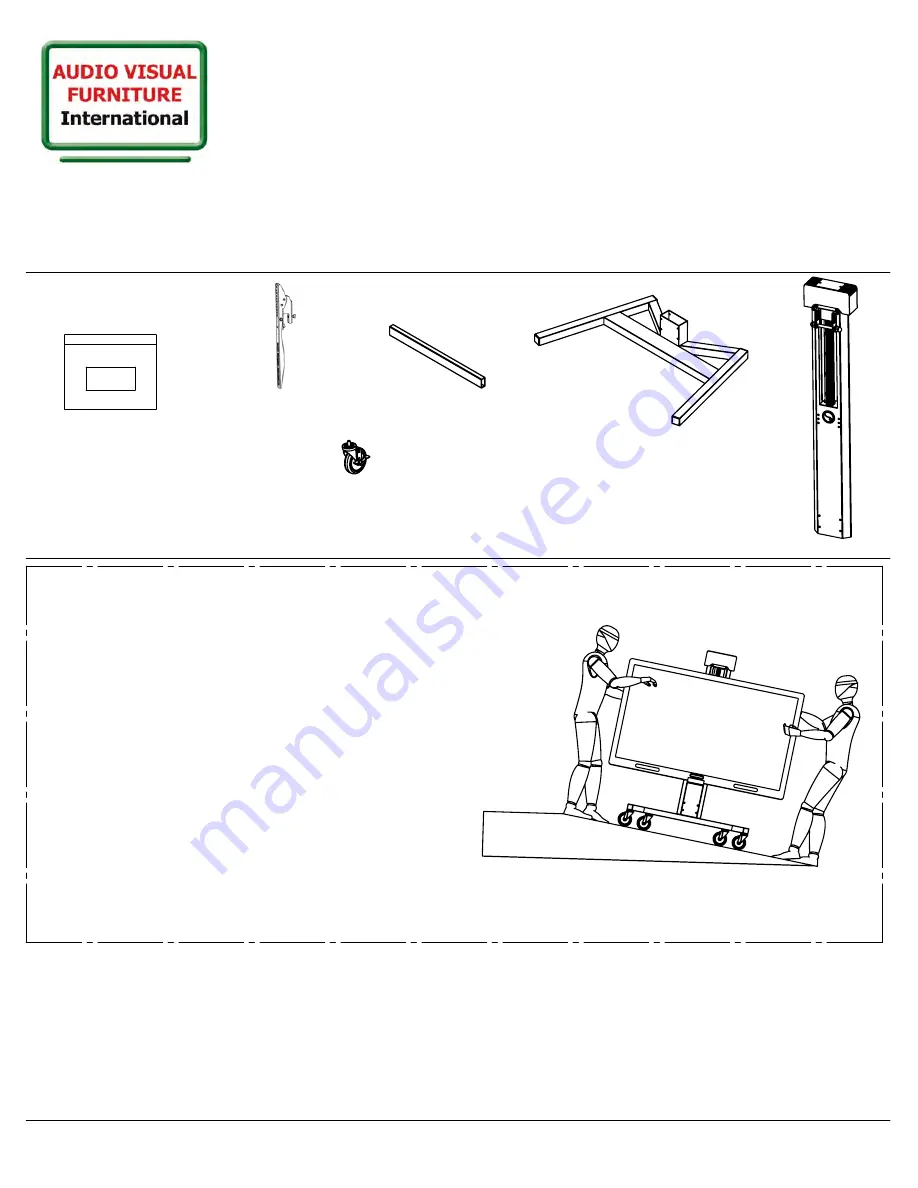 Audio Visual Furniture PM-XFL-LIFT Assembly And Mounting Instructions Download Page 1