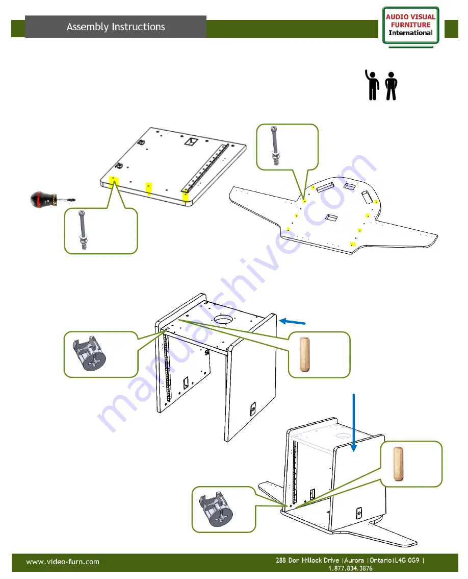 Audio Visual Furniture T324 Assembly Instructions Manual Download Page 3