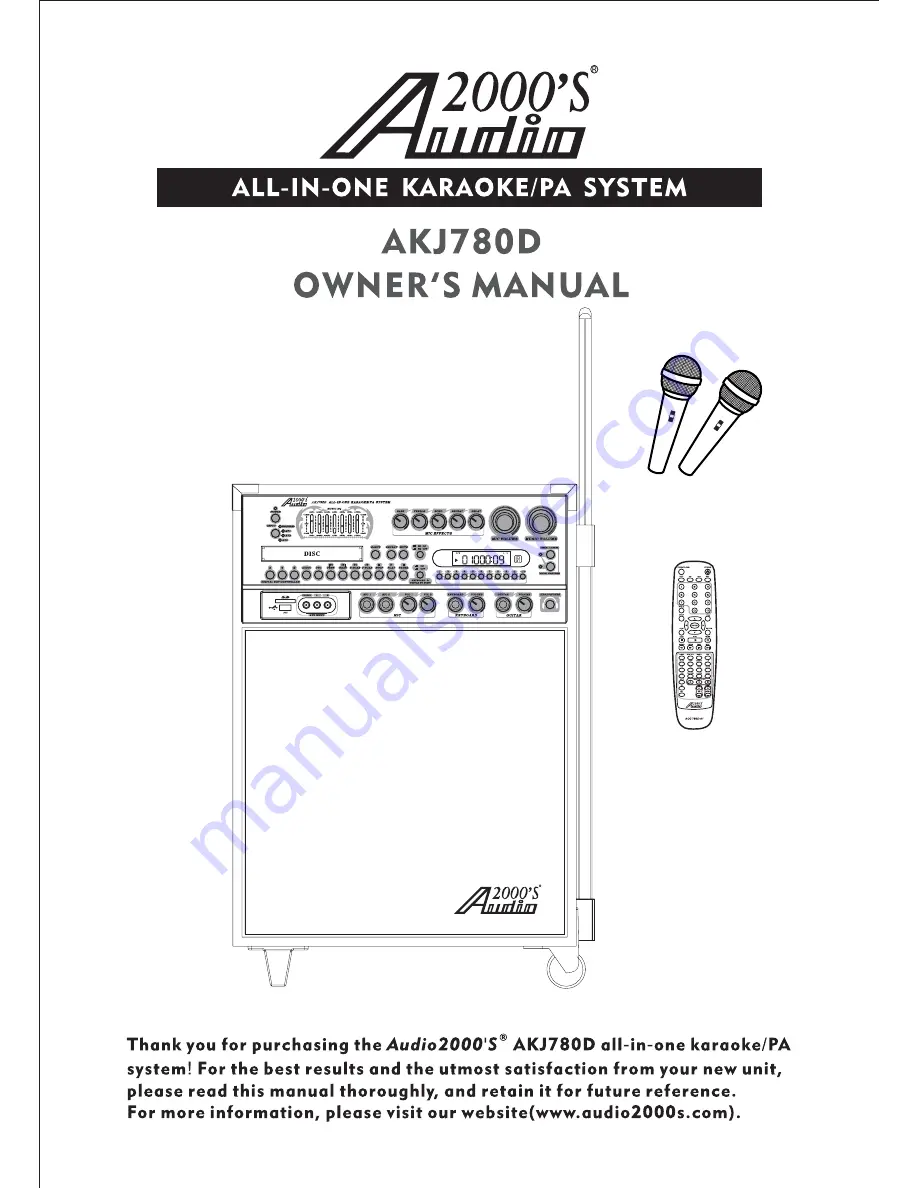 Audio2000's AKJ780D Owner'S Manual Download Page 1