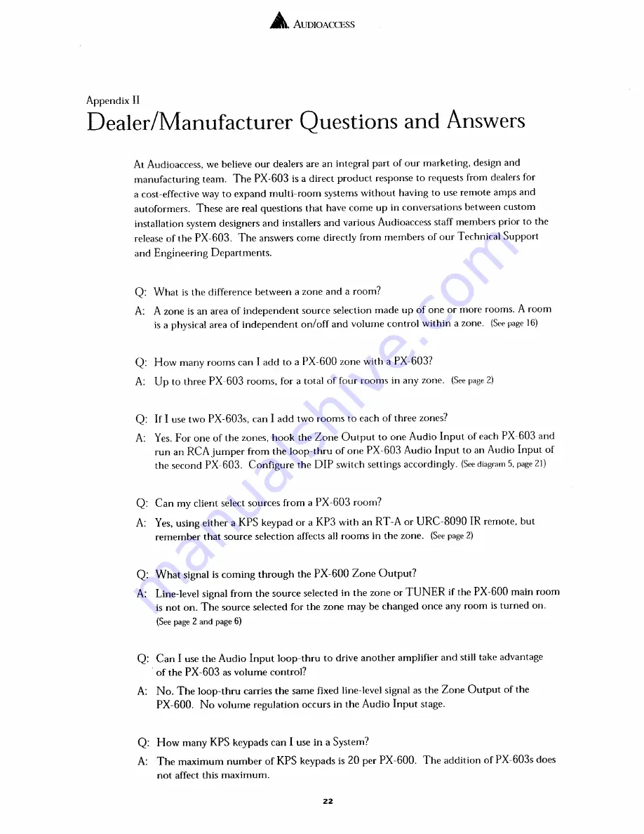 Audioaccess PX-603 Preliminary Service Manual Download Page 28