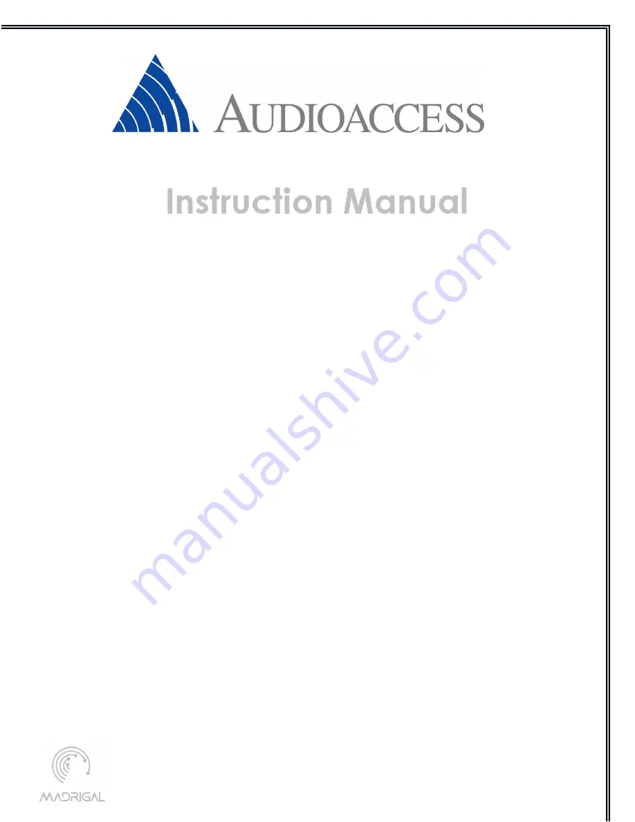 Audioaccess PX-603 Preliminary Service Manual Download Page 59