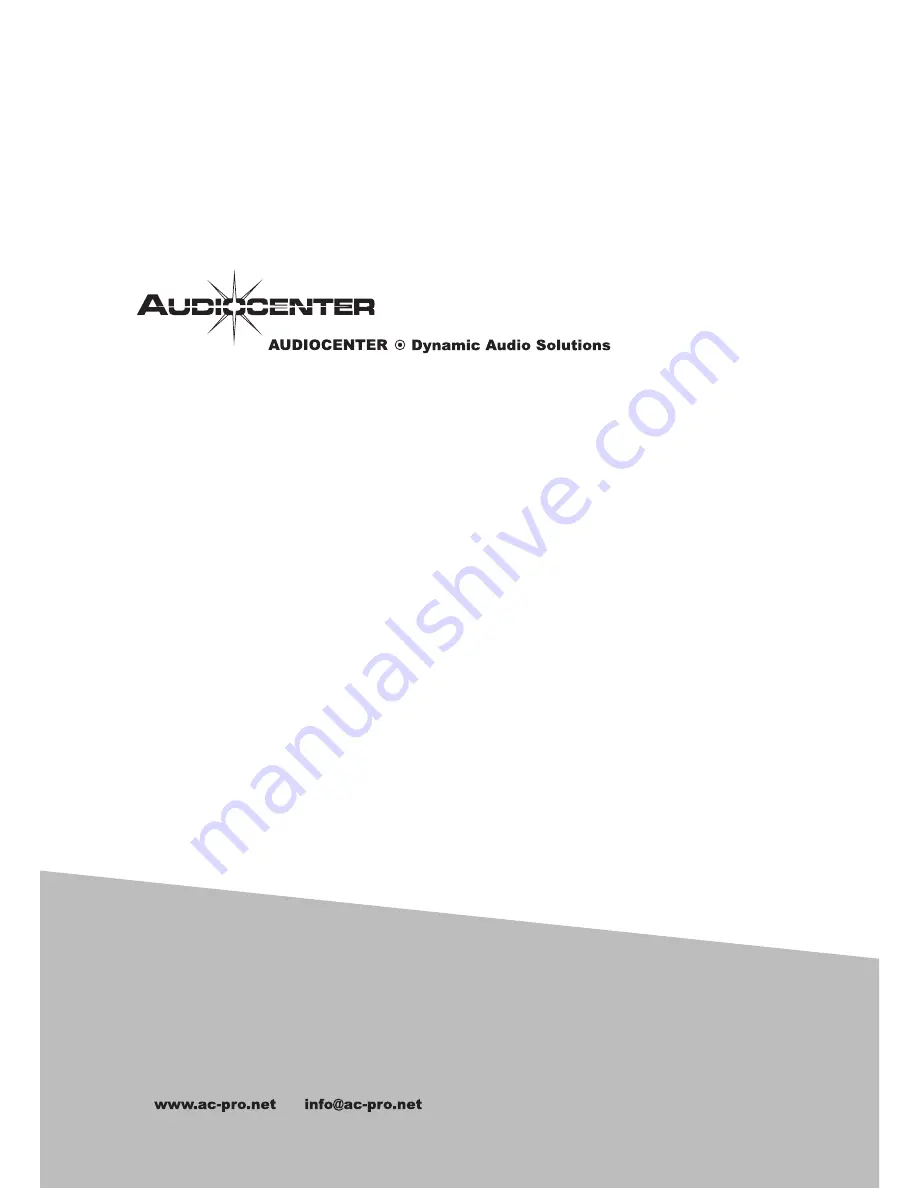 Audiocenter MVP4000 Owner'S Manual Download Page 20