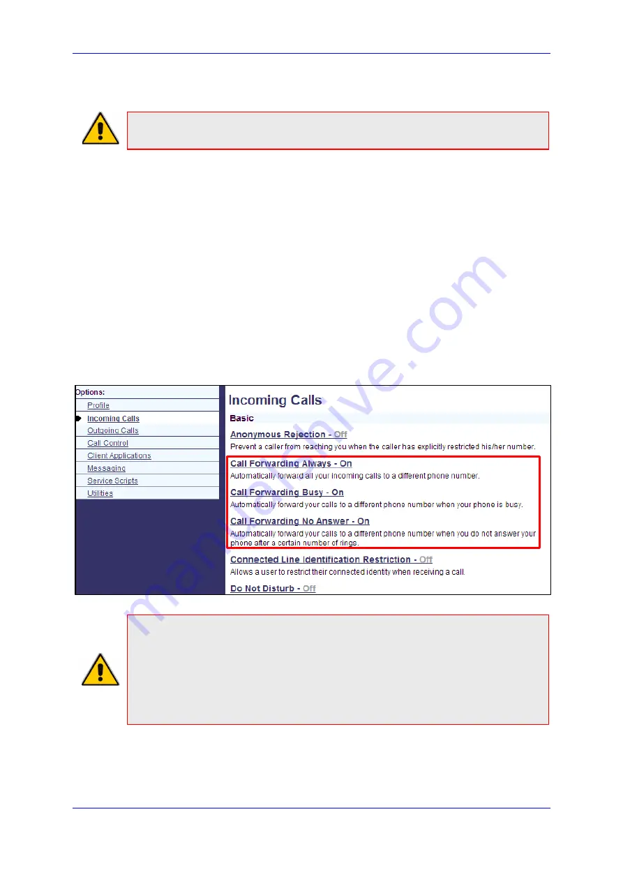 AudioCodes 405HD Administrator'S Manual Download Page 185