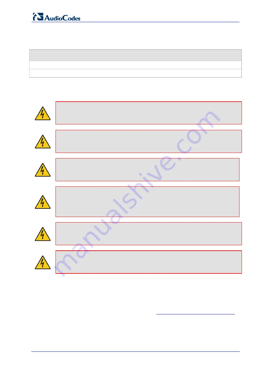 AudioCodes Mediant 4000 E-SBC Скачать руководство пользователя страница 6