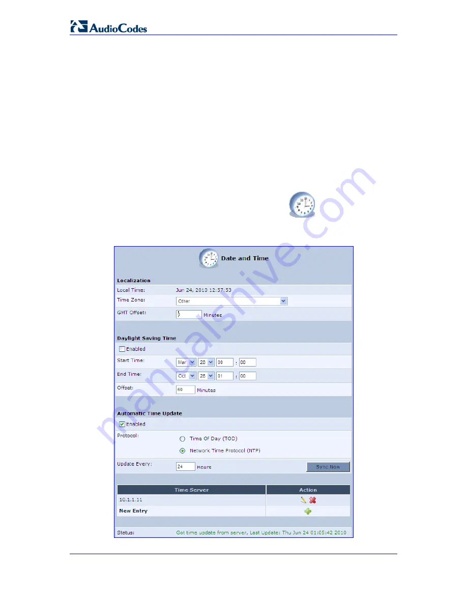 AudioCodes MediaPack MP-201B User Manual Download Page 254