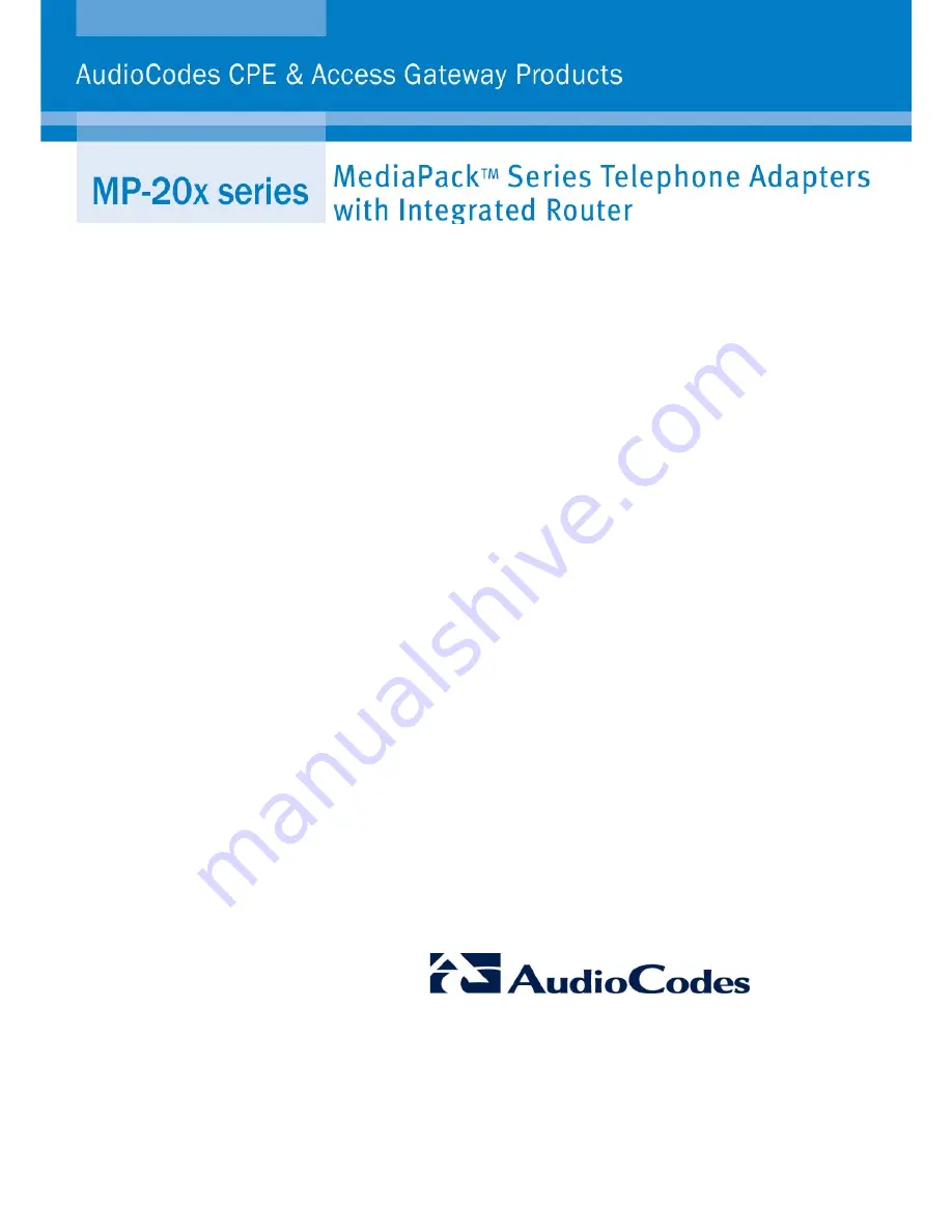 AudioCodes MediaPack MP-201B User Manual Download Page 270