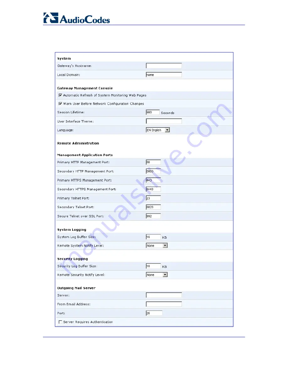 AudioCodes MediaPack MP-202 User Manual Download Page 182