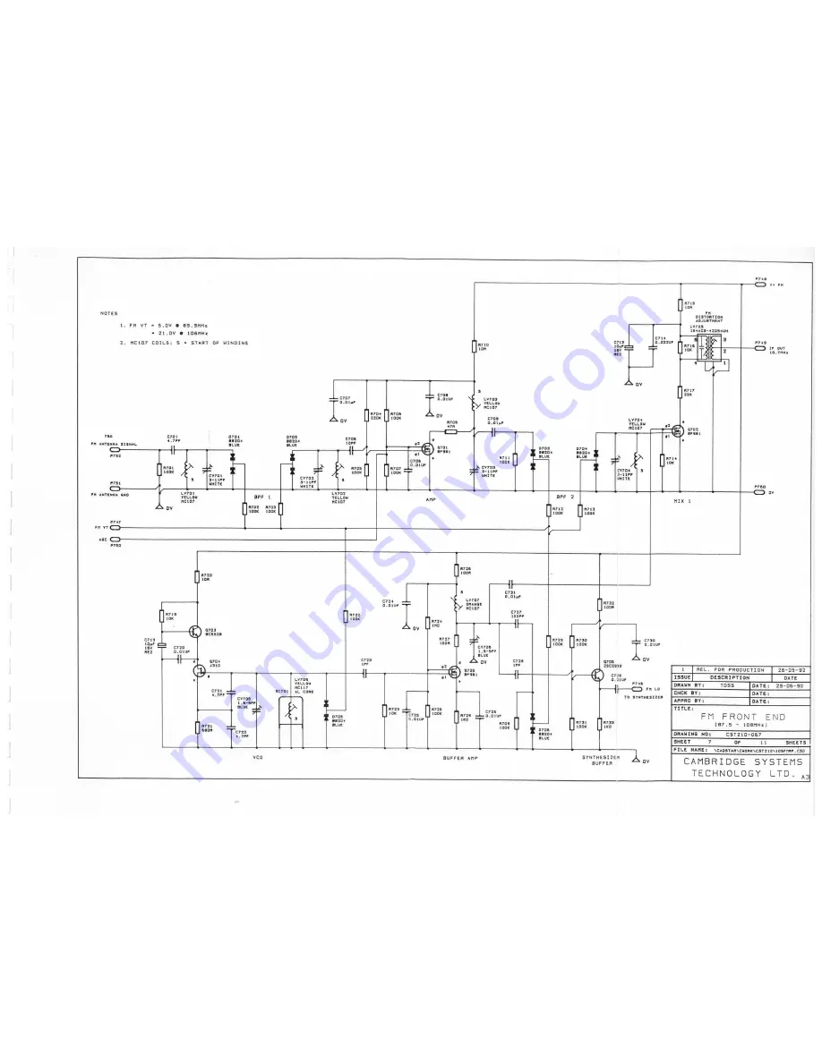 Audiolab 8000T Service Manual Download Page 3