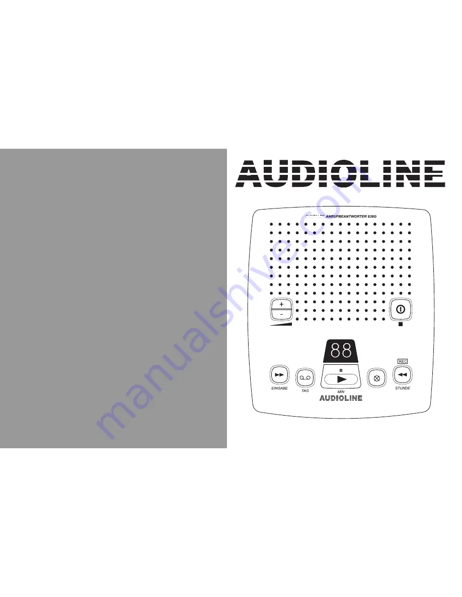 AUDIOLINE 838G Operating Instructions Manual Download Page 1