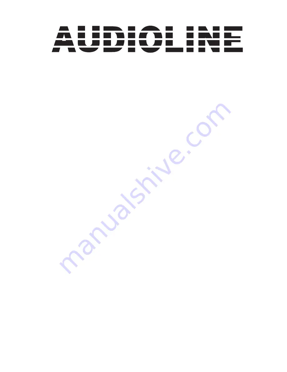 AUDIOLINE TEL68 Operating Instructions Manual Download Page 2