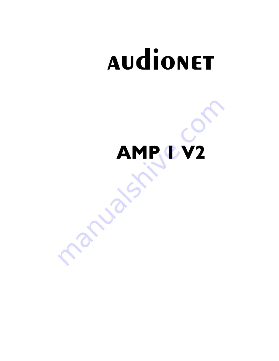 Audionet AMP 1 V2 Скачать руководство пользователя страница 1