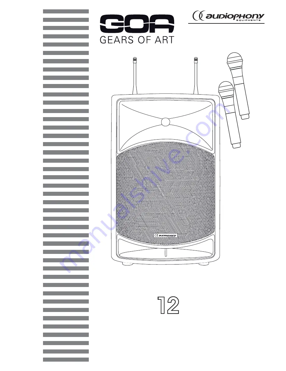 audiophony MT12A-UHF User Manual Download Page 1