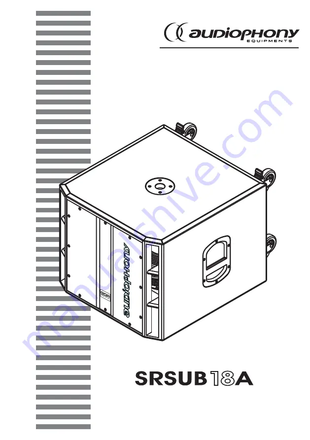 audiophony SRSUB18A User Manual Download Page 1