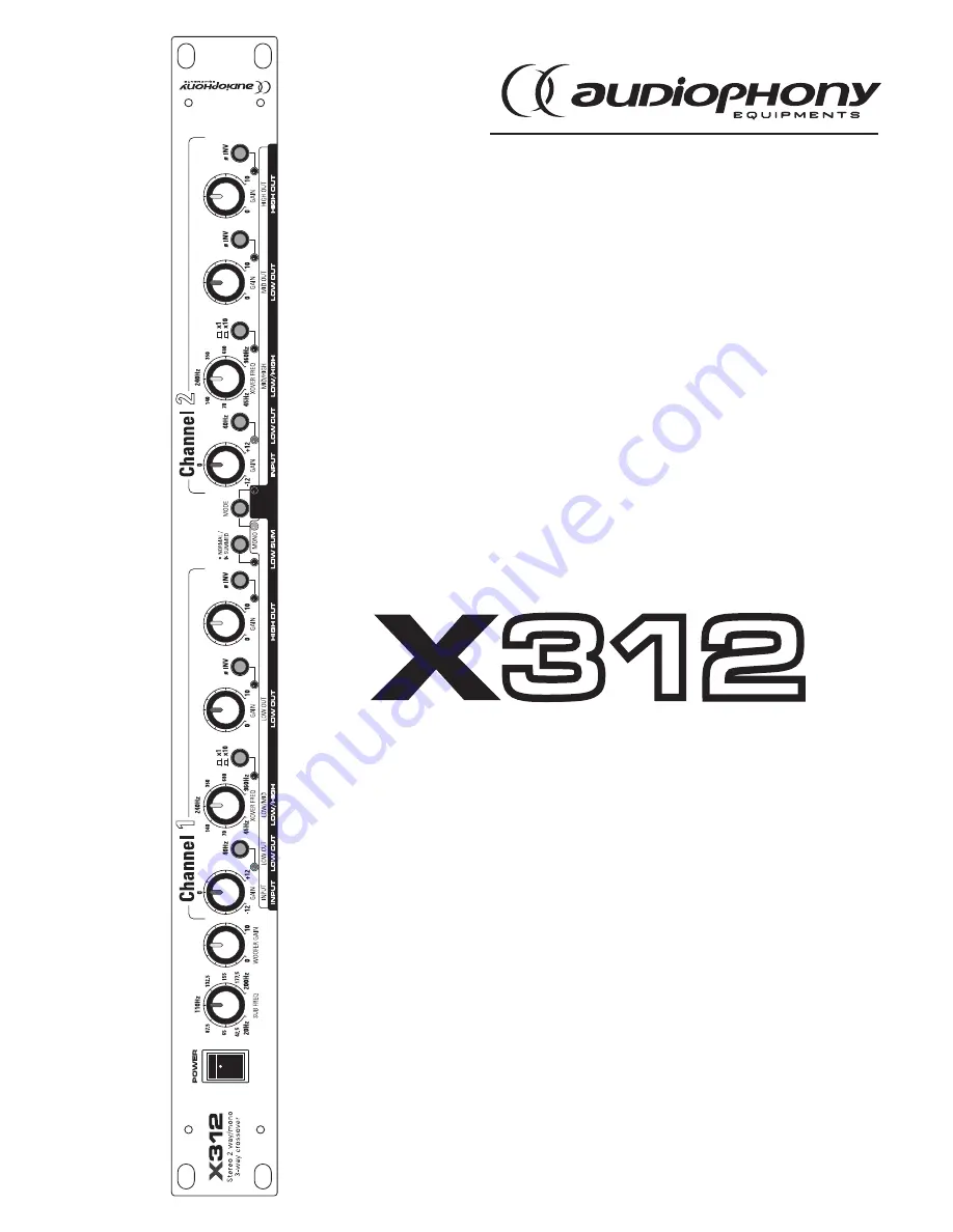 audiophony X312 Скачать руководство пользователя страница 1