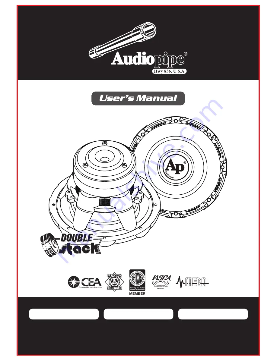 Audiopipe TXX-BD2-10 Скачать руководство пользователя страница 1