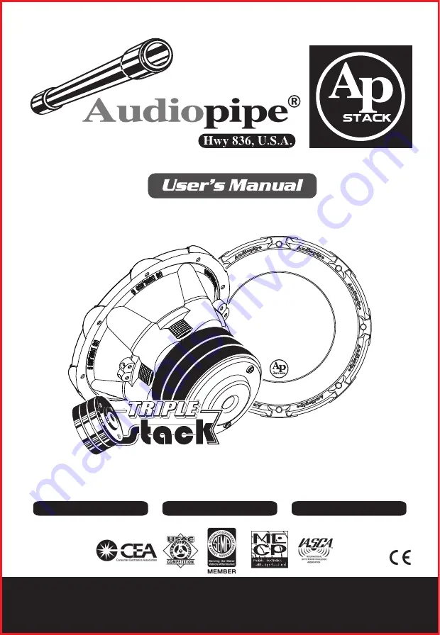 Audiopipe TXX-BDC3-10D2 User Manual Download Page 1