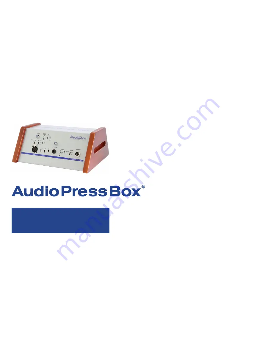 AudioPressBox APB-116P Owner'S Manual Download Page 1