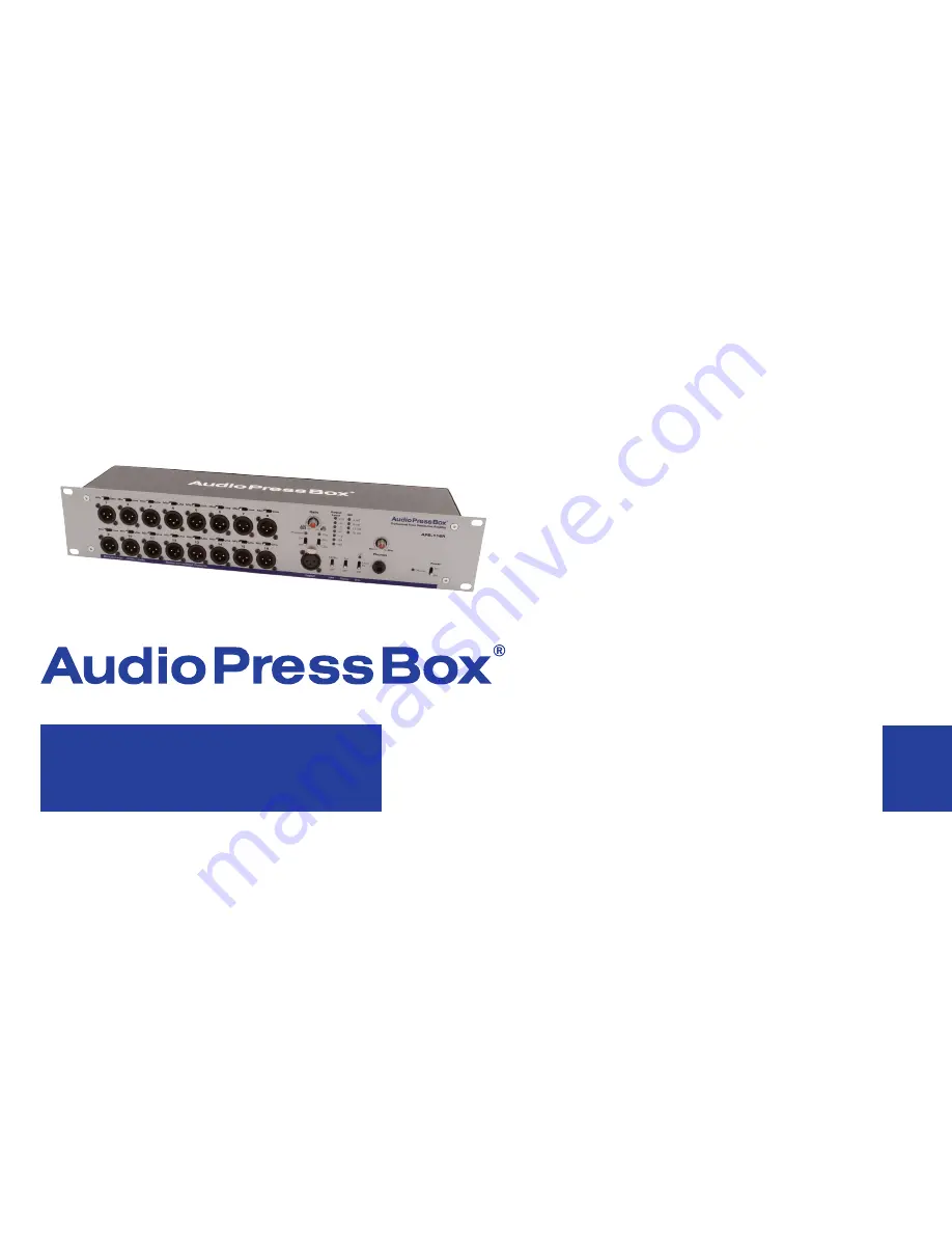 AudioPressBox APB-116R Owner'S Manual Download Page 1